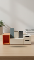 Modular Desk Organizer with Sliding Tray